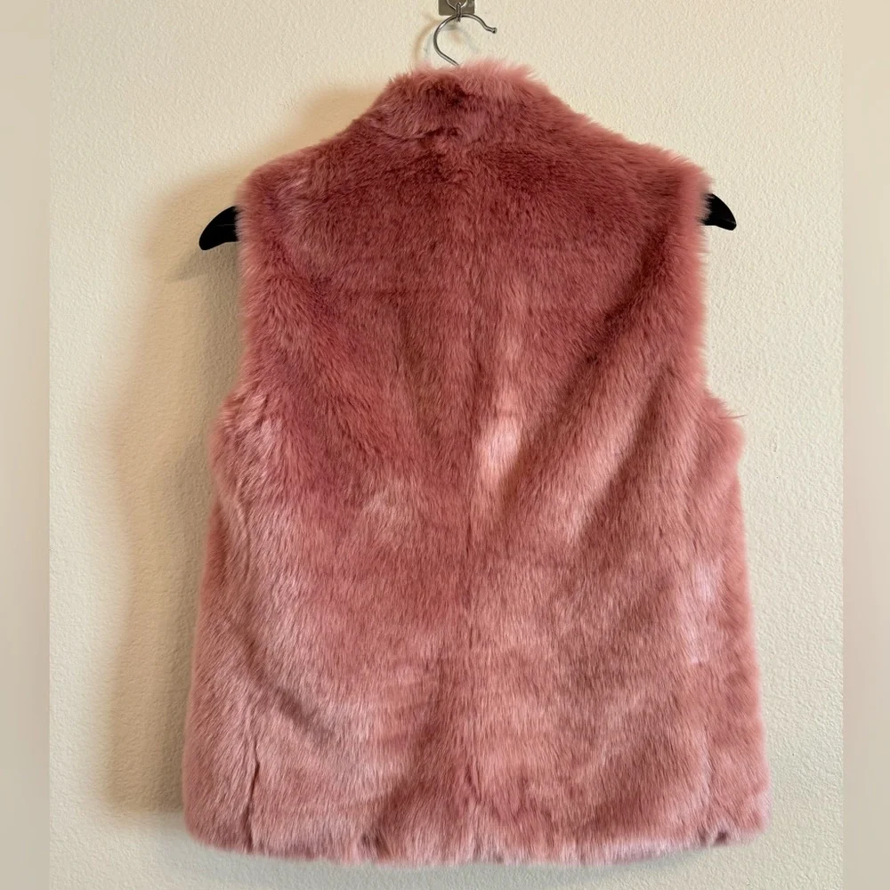 J. Crew Faux Fur Zip Vest Pockets